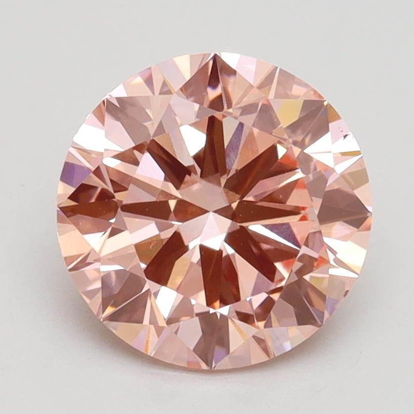 2.30 Ct. Fancy Vivid Pink Round Lab Grown Diamond