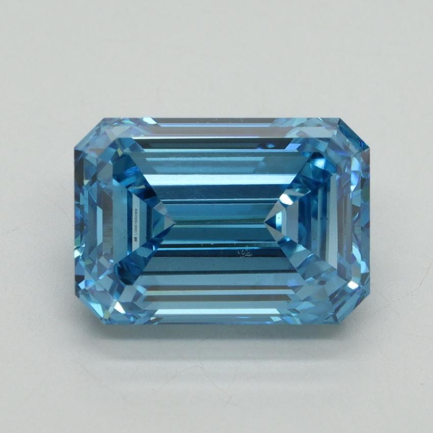 5.14 Ct. Fancy Vivid Blue Emerald Lab Grown Diamond