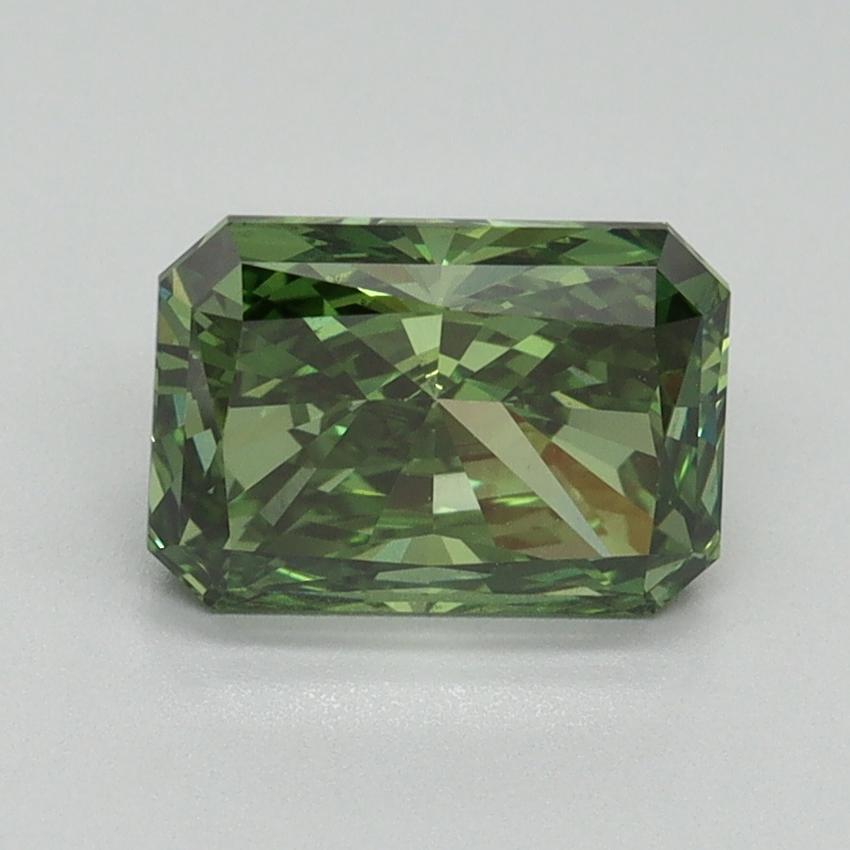 1.66 Ct. Fancy Vivid Pacific Green Radiant Lab Grown Diamond