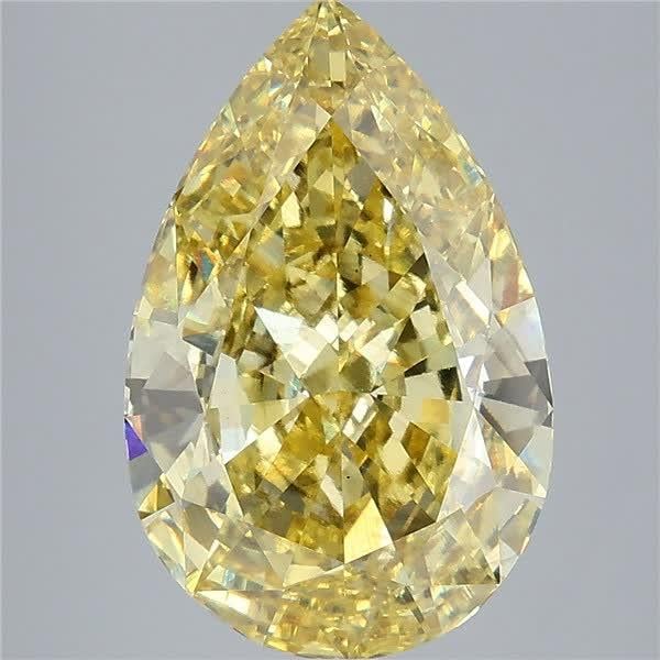 8.55 Ct. Fancy Intense Yellow Pear Lab Grown Diamond