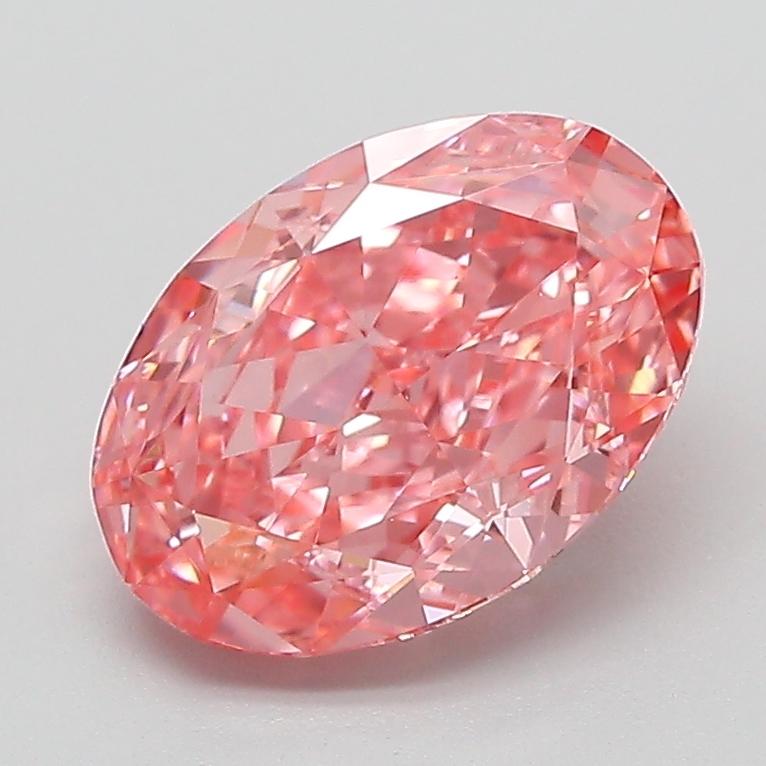 2.01 Ct. Fancy Vivid Pink Oval Lab Grown Diamond