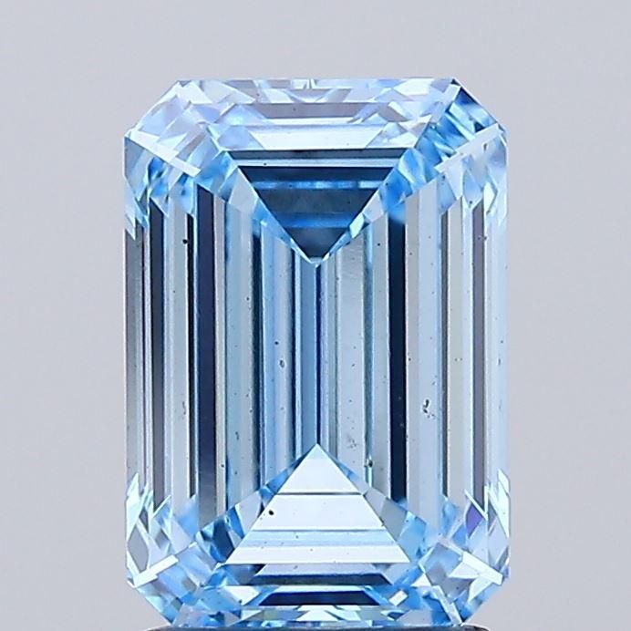 2.12 Ct. Fancy Vivid Blue Emerald Lab Grown Diamond