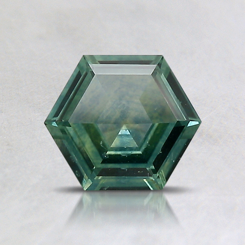6.5mm Teal Hexagon Montana Sapphire