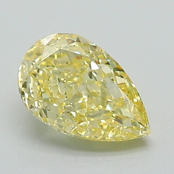 1.08 Ct. Fancy Vivid Yellow Pear Lab Grown Diamond