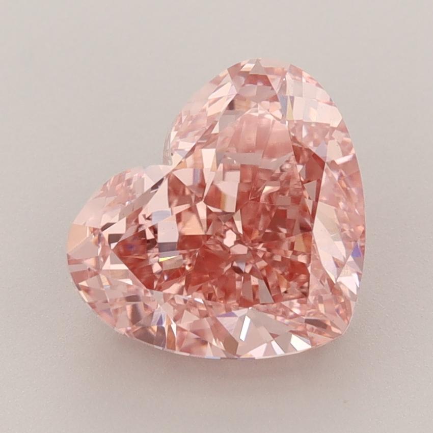 3.21 Ct. Fancy Vivid  Pink Heart Lab Grown Diamond
