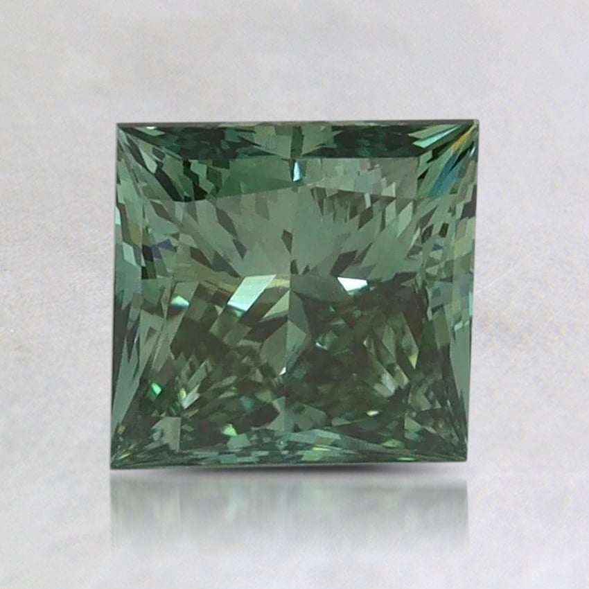 1.51 Ct. Fancy Vivid Pacific Green Princess Lab Grown Diamond