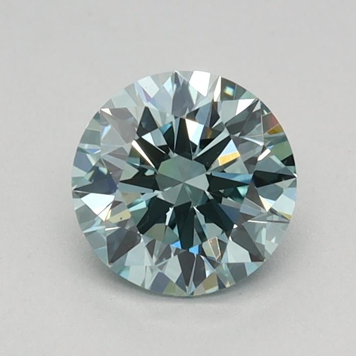 0.66 Ct. Fancy Vivid Green Round Lab Grown Diamond