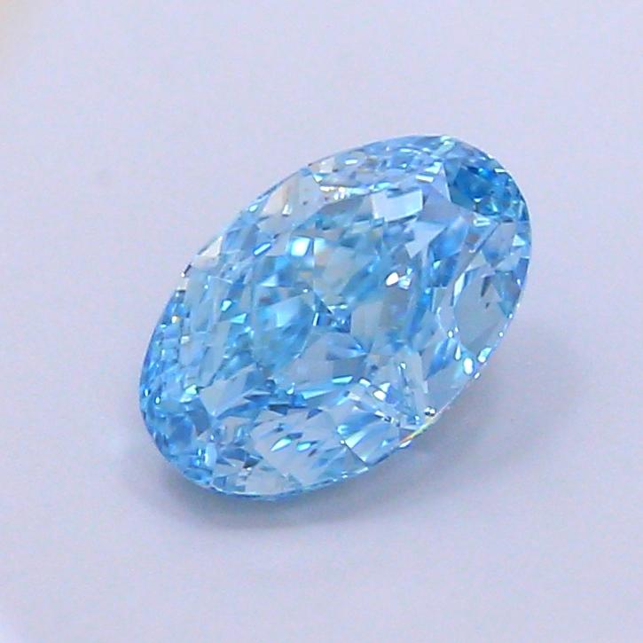 1.57 Ct. Fancy Vivid Blue Oval Lab Grown Diamond