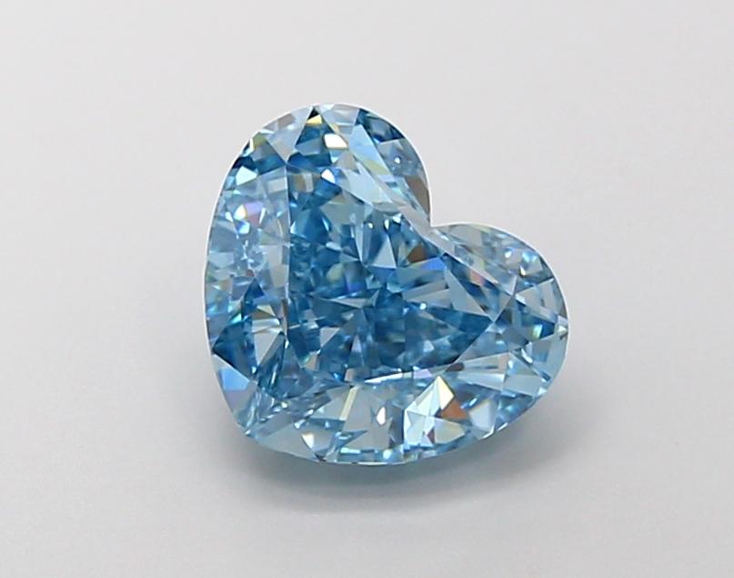 3.24 Ct. Fancy Vivid Blue Heart Lab Grown Diamond