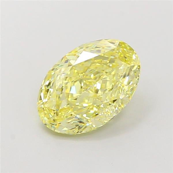 2.01 Ct. Fancy Intense Yellow Oval Lab Grown Diamond