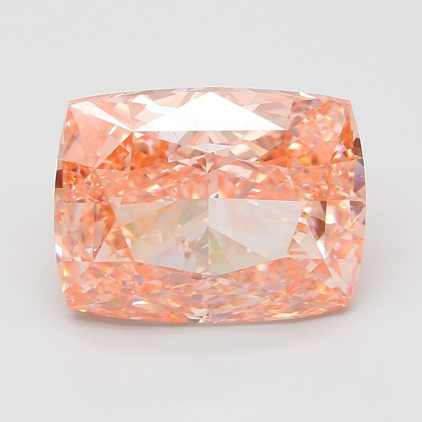 15.08 Ct. Fancy Vivid Pink Cushion Lab Grown Diamond