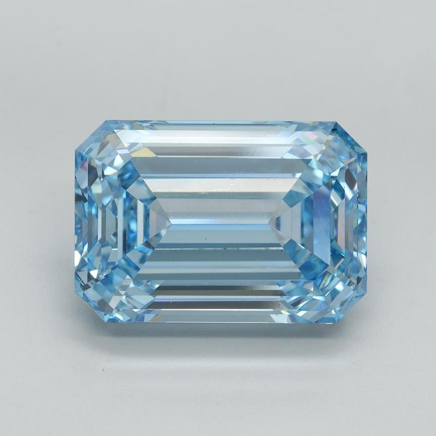 10.68 Ct. Fancy Vivid Blue Emerald Lab Grown Diamond