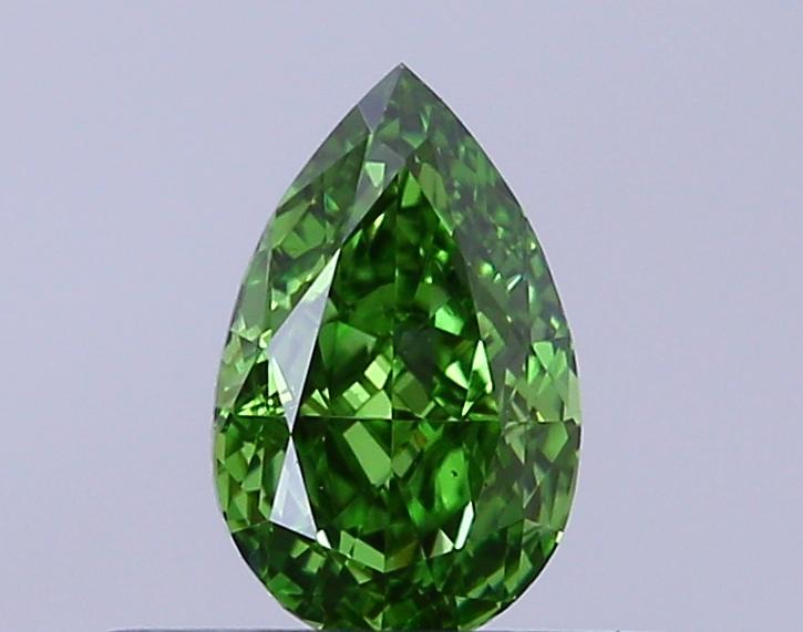 0.40 Ct. Fancy Vivid Green Pear Lab Grown Diamond