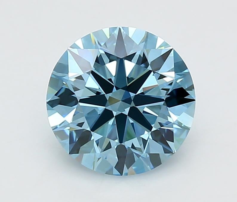3.05 Ct. Fancy Vivid  Blue Round Lab Grown Diamond