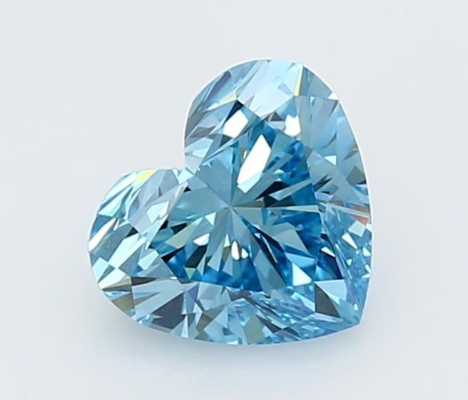 1.57 Ct. Fancy Vivid  Blue Heart Lab Grown Diamond