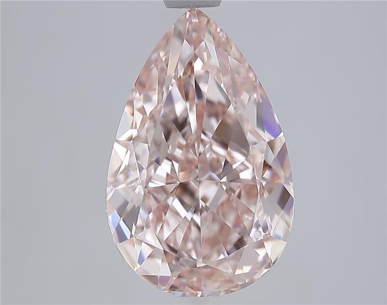 4.06 Ct. Fancy Intense  Pink Pear Lab Grown Diamond