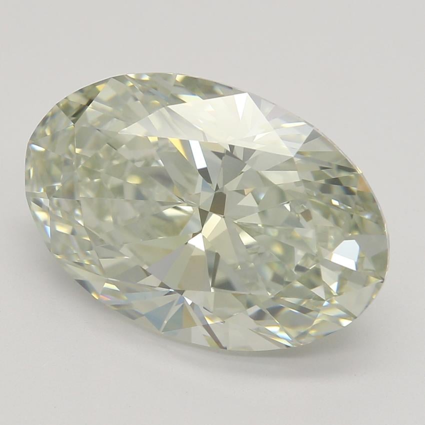 4.01 Ct. Fancy Light Grayish Greenish Yellow Oval Diamond