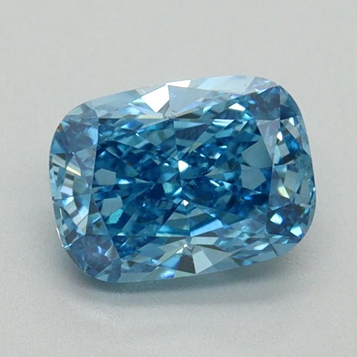 1.05 Ct. Fancy Vivid Blue Cushion Lab Grown Diamond