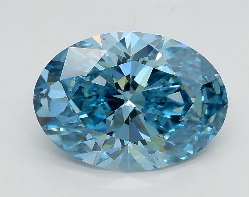2.01 Ct. Fancy Vivid Blue Oval Lab Grown Diamond