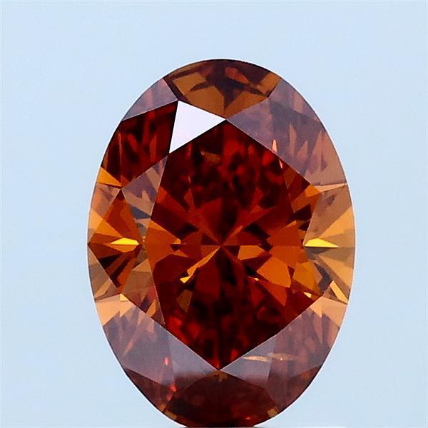 1.01 Ct. Fancy Orange Oval Lab Grown Diamond