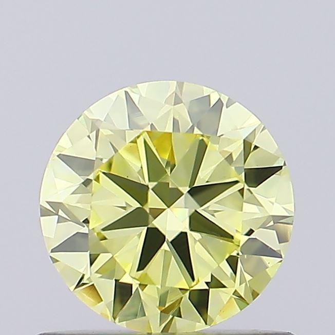 0.68 Ct. Fancy Yellow Round Lab Grown Diamond