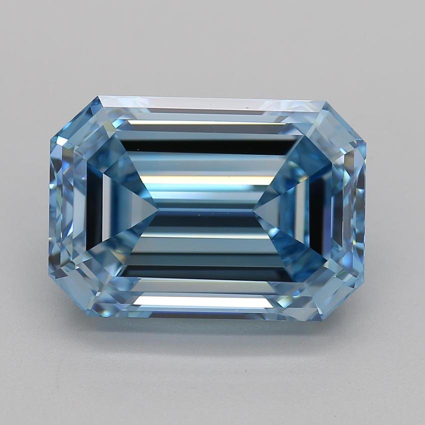 4.08 Ct. Fancy Vivid Blue Emerald Lab Grown Diamond