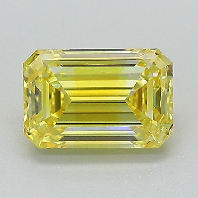 0.95 Ct. Fancy Vivid Yellow Emerald Lab Grown Diamond