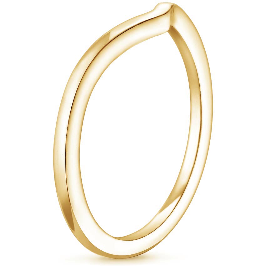 18K Yellow Gold Chevron Ring, large side view