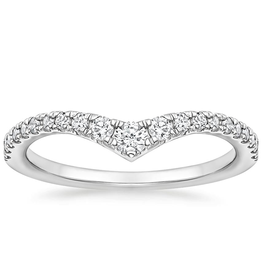 Platinum Tapered Flair Diamond Ring (1/3 ct. tw.), large top view