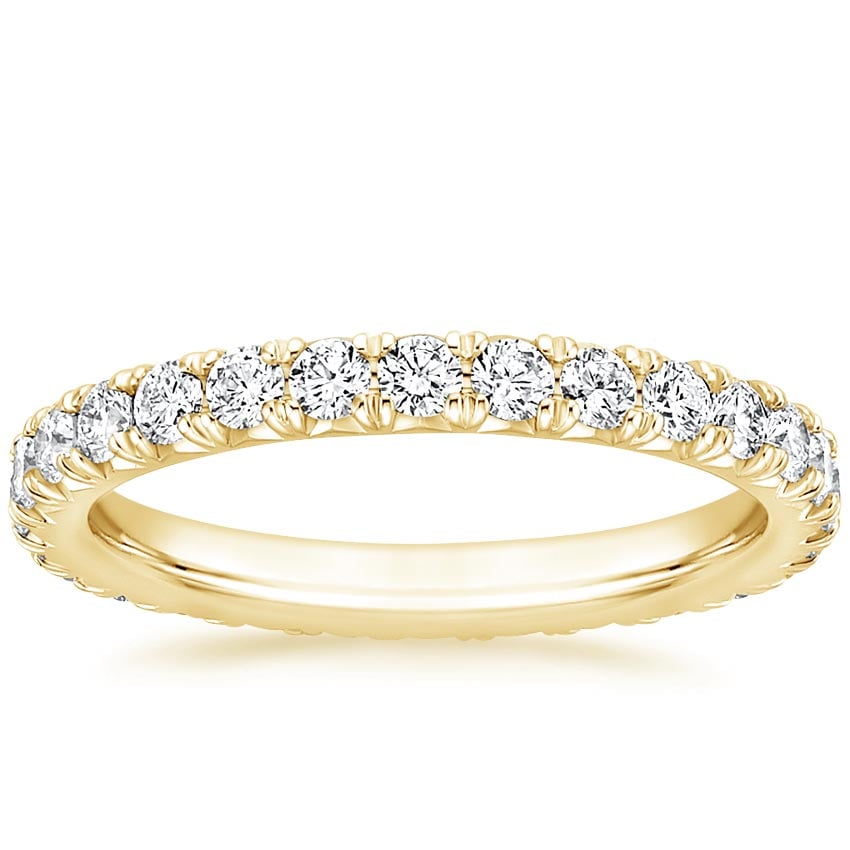 French Pavé Eternity Diamond Ring (2 ct. tw.) in 18K Yellow Gold