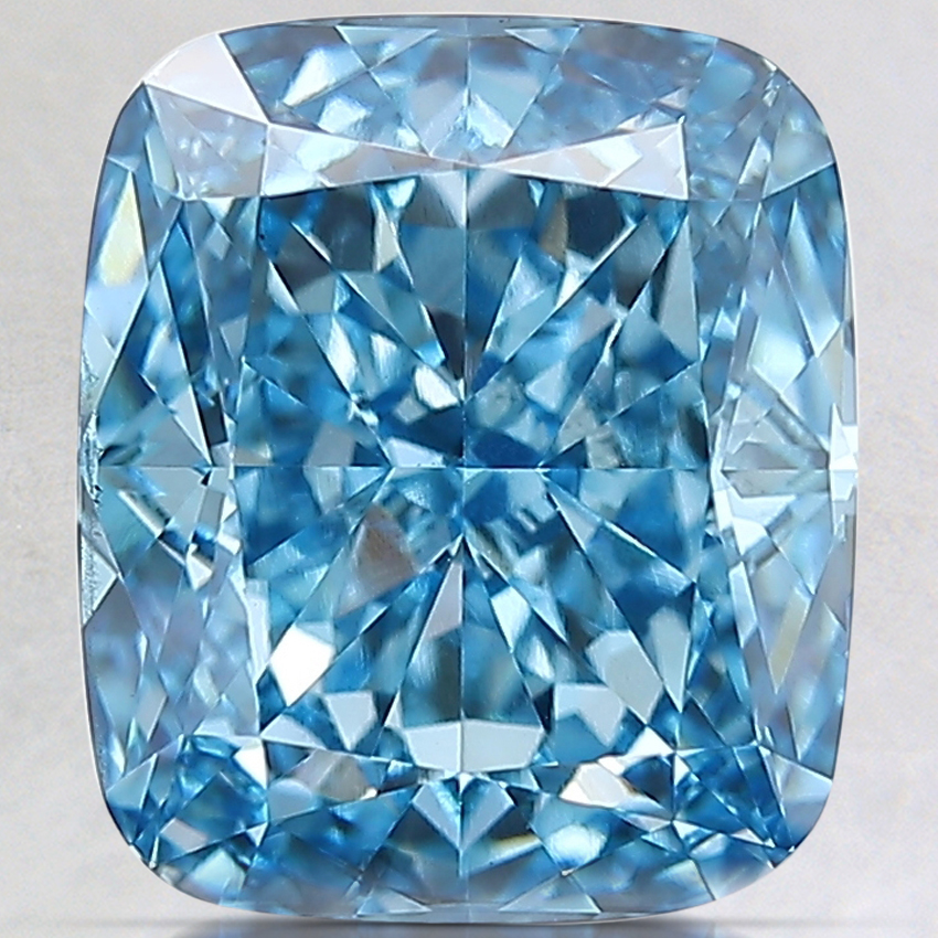4.02 Ct. Fancy Intense Blue Cushion Lab Grown Diamond