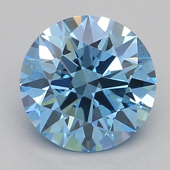 0.56 Ct. Fancy Vivid Blue Round Lab Grown Diamond