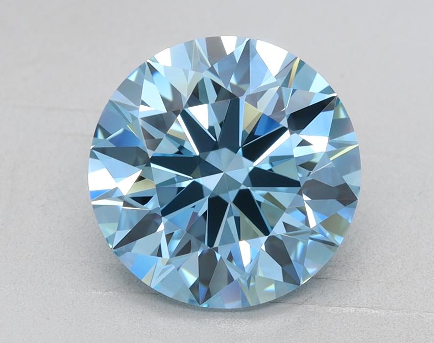 2.50 Ct. Fancy Vivid Blue Round Lab Grown Diamond