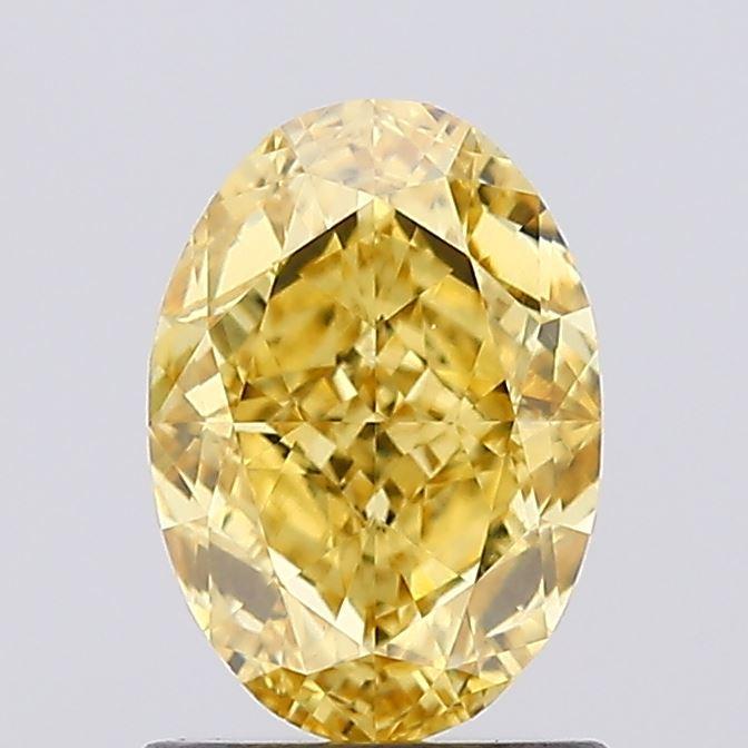 1.26 Ct. Fancy Vivid Yellow Oval Lab Grown Diamond