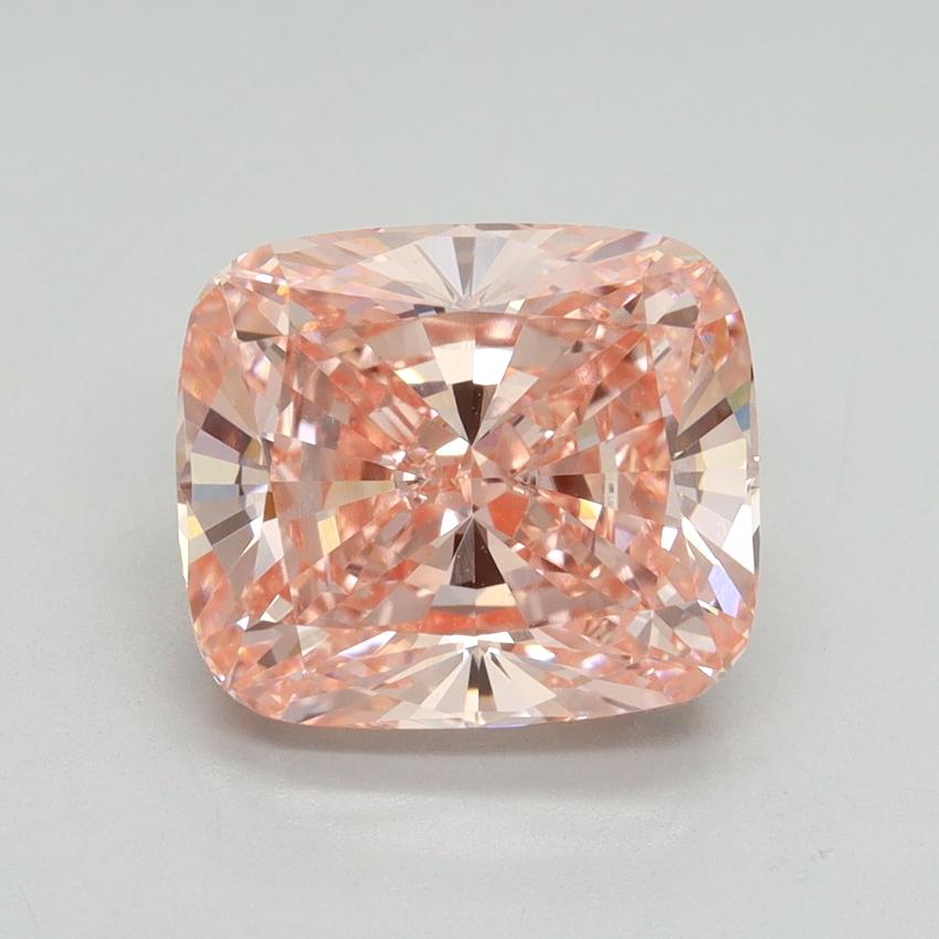 4.02 Ct. Fancy Vivid Pink Cushion Lab Grown Diamond