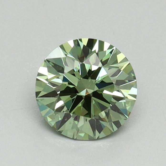 0.71 Ct. Fancy Vivid Green Round Lab Grown Diamond