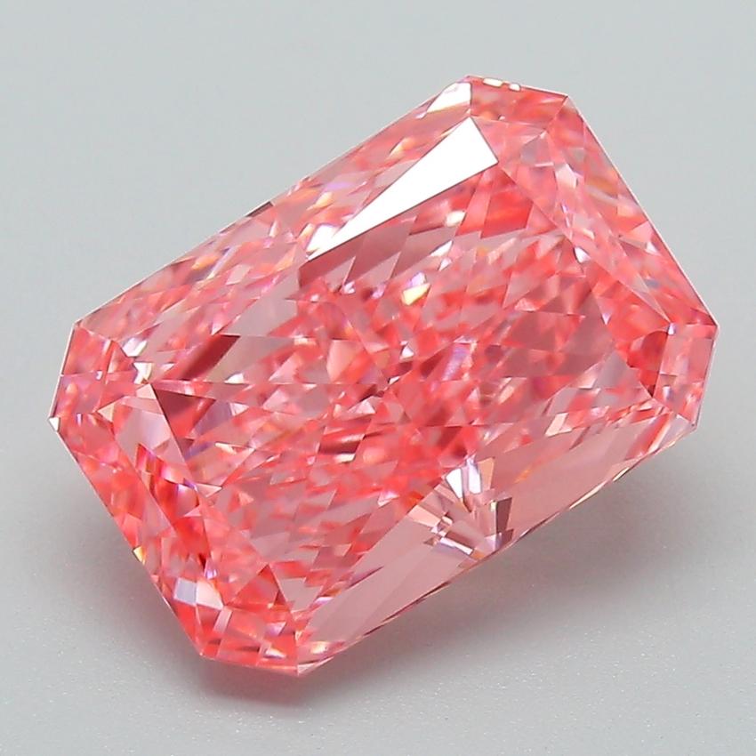4.02 Ct. Fancy Vivid Pink Radiant Lab Grown Diamond