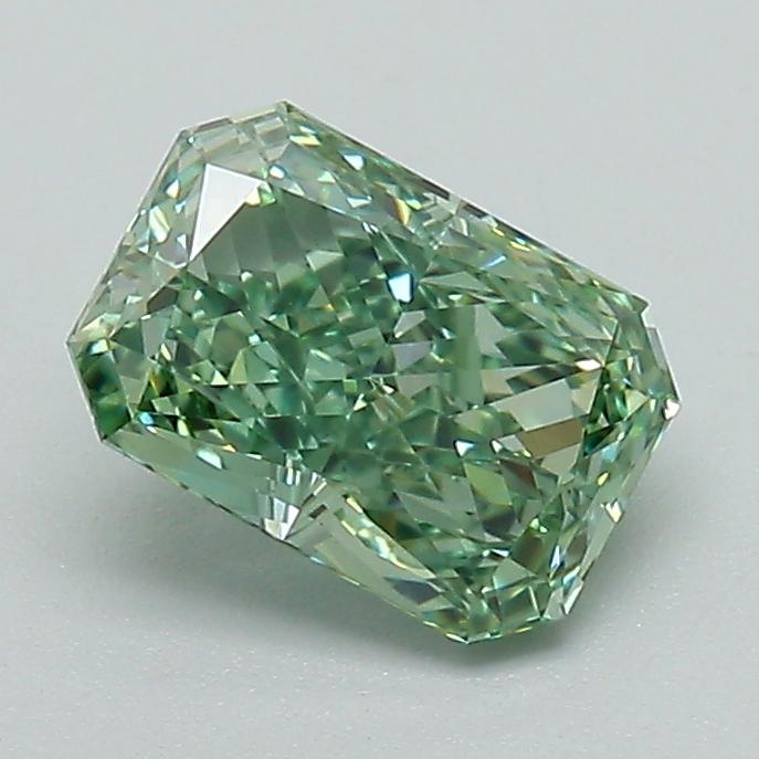 1.11 Ct. Fancy Vivid Green Radiant Lab Grown Diamond
