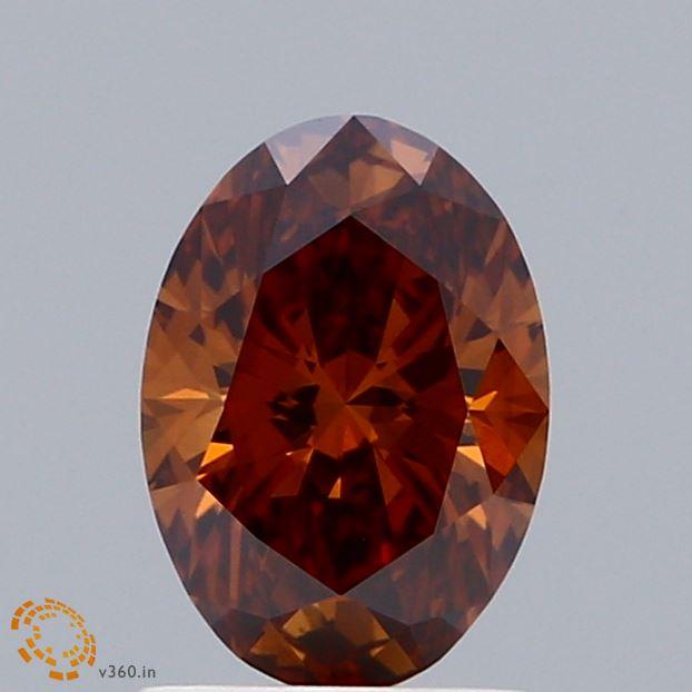 1.01 Ct. Fancy Orange Oval Lab Grown Diamond