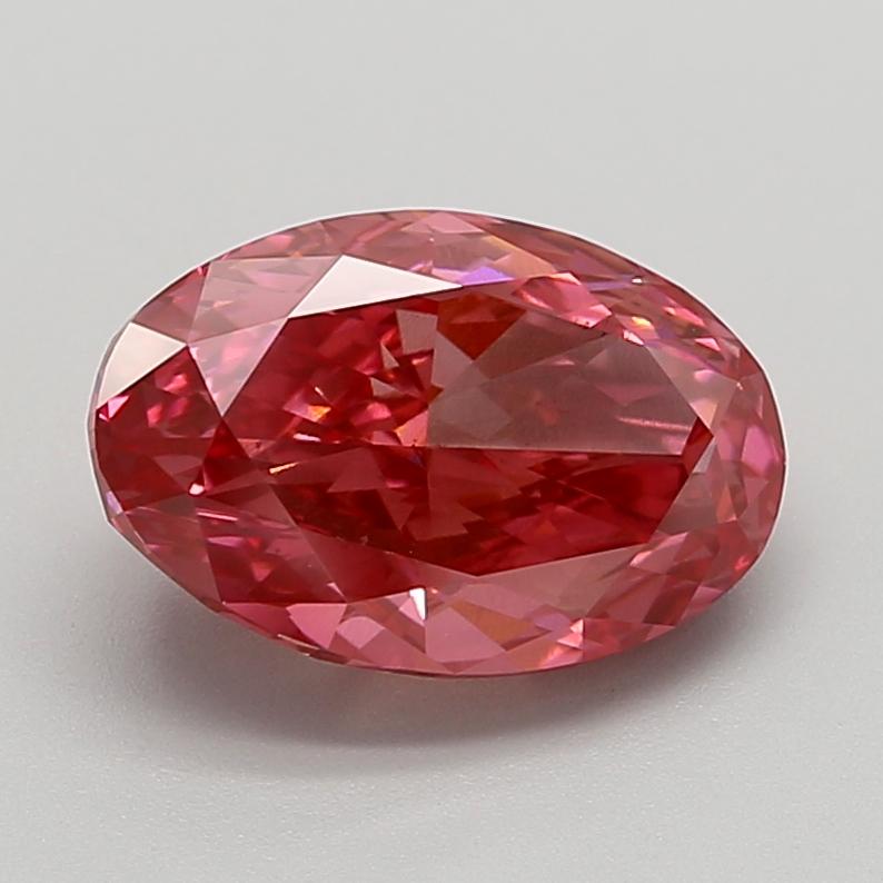 4.03 Ct. Fancy Vivid  Pink Oval Lab Grown Diamond