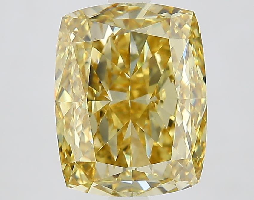 4.02 Ct. Fancy Yellow Cushion Lab Grown Diamond