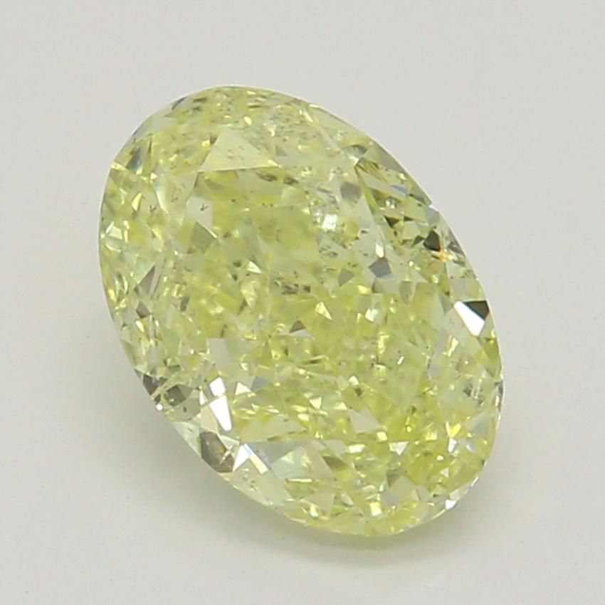 0.67 Ct. Fancy Yellow Oval Diamond