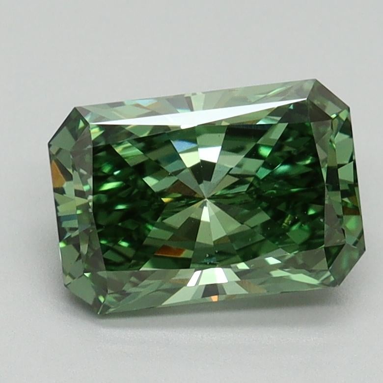 1.55 Ct. Fancy Vivid Pacific Green Radiant Lab Grown Diamond