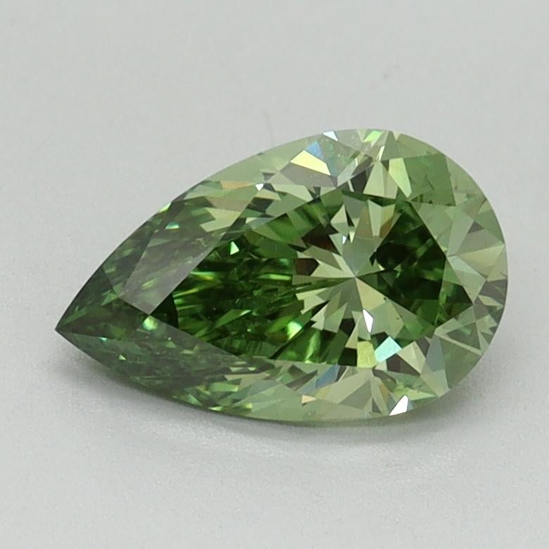 1.00 Ct. Fancy Vivid Green Pear Lab Grown Diamond