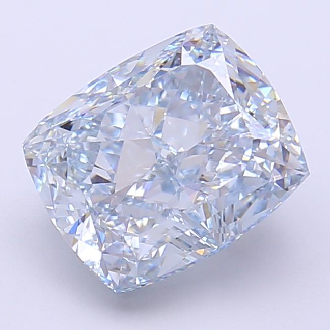 3.17 Ct. Fancy Intense  Blue Cushion Lab Grown Diamond