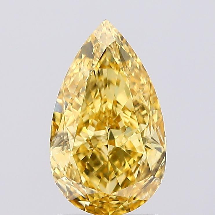 1.82 Ct. Fancy Vivid  Yellow Pear Lab Grown Diamond