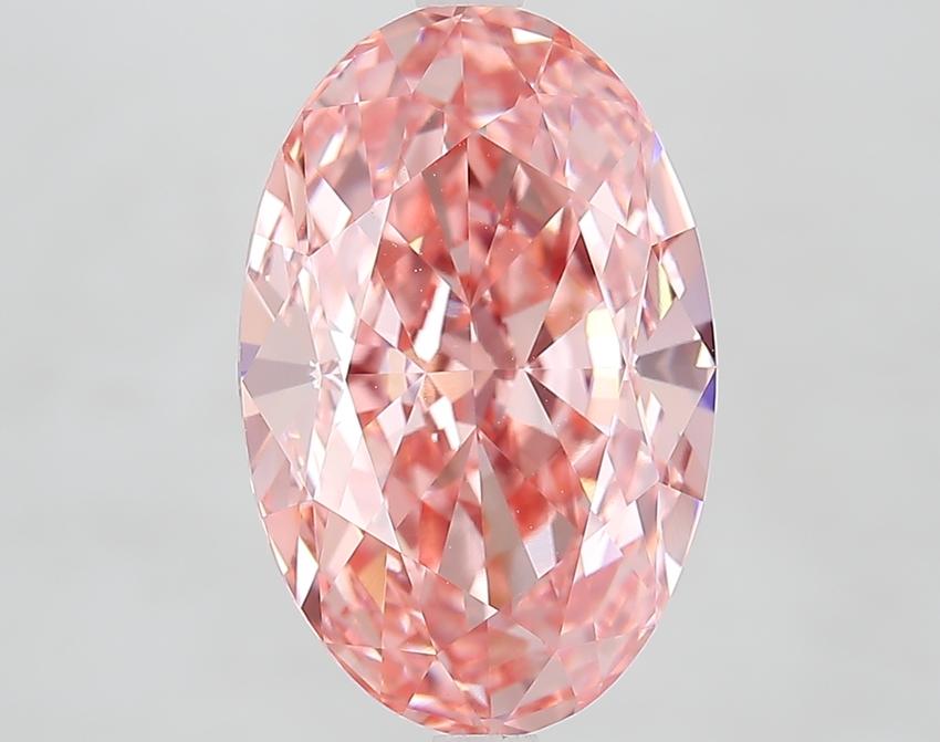 6.52 Ct. Fancy Vivid Pink Oval Lab Grown Diamond