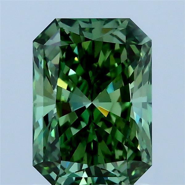 1.51 Ct. Fancy Vivid Green Radiant Lab Grown Diamond