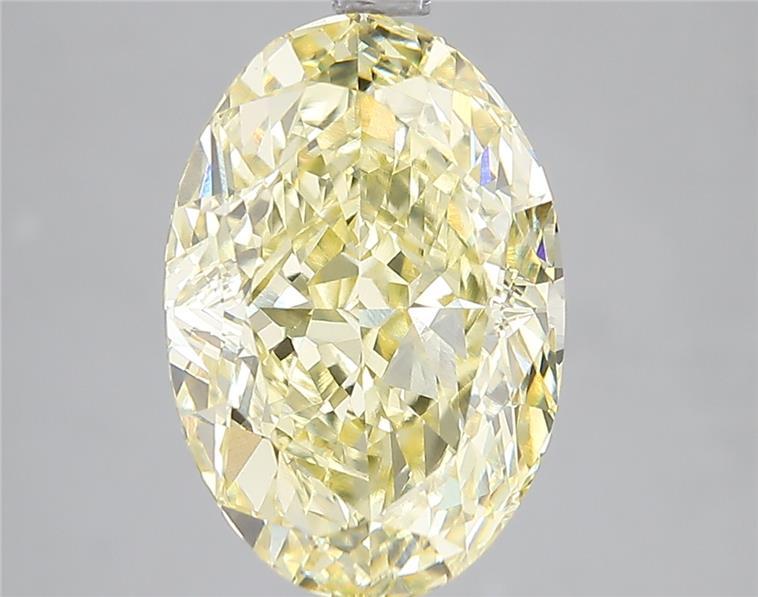 5.07 Ct. Fancy Vivid Yellow Oval Lab Grown Diamond