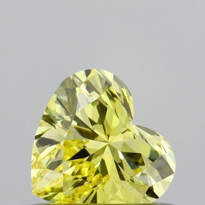 0.45 Ct. Fancy Vivid Yellow Heart Lab Grown Diamond